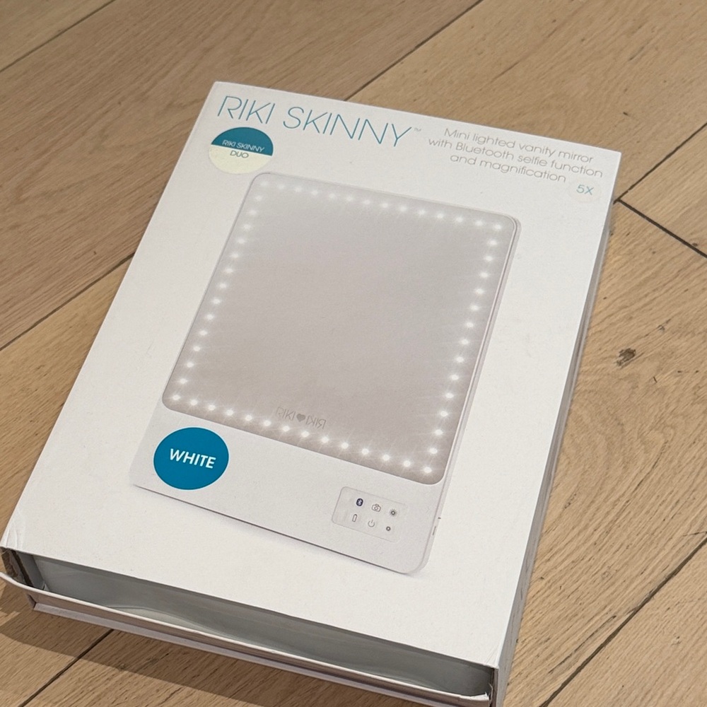 Riki skinny duo mini lighted vanity mirror with stand